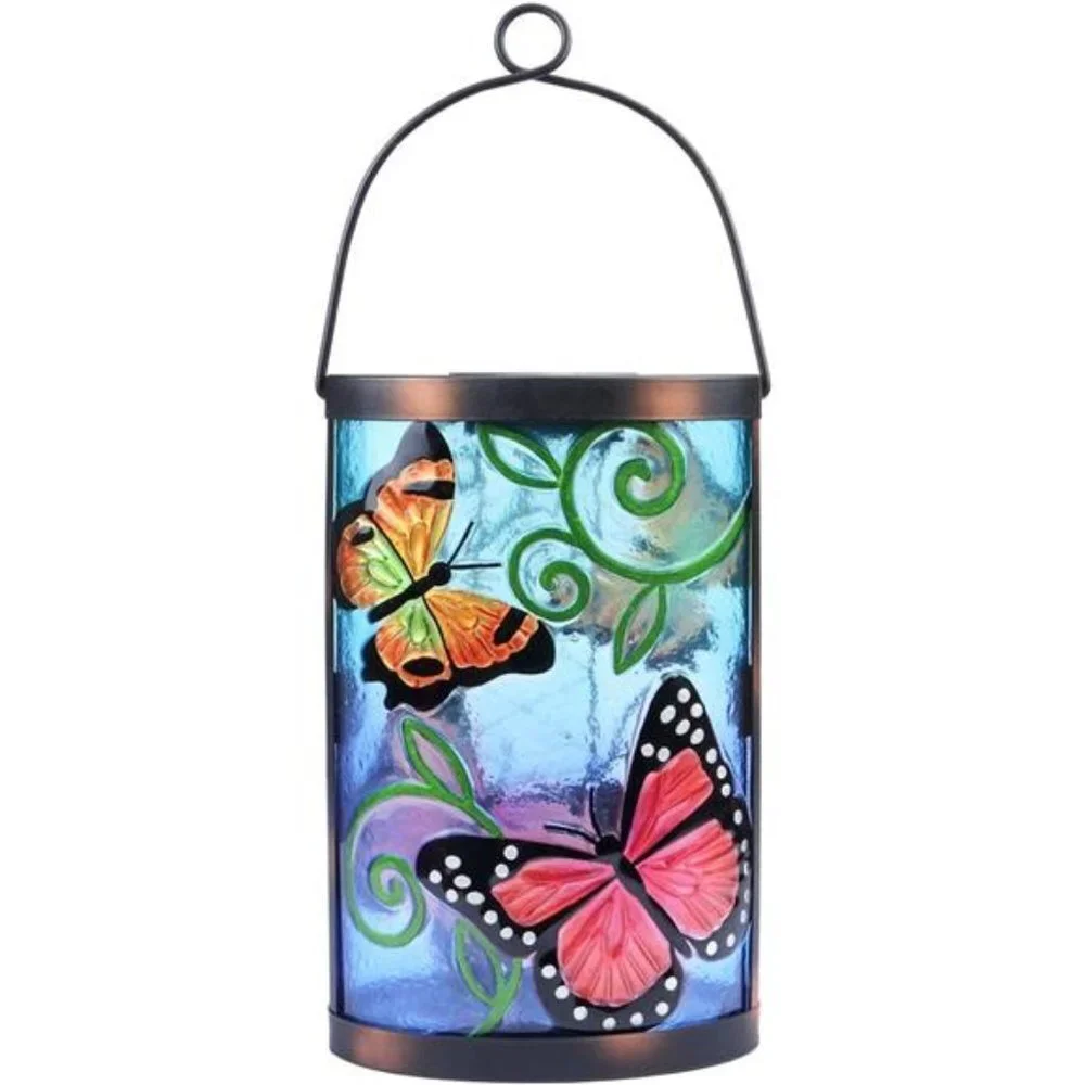 Hanging Solar Garden Lantern Butterfly Waterproof LED Solar Outdoor Lights